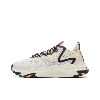 Erke Xun Casual Shoes Men Low Top Warm Linen/Coral Orange