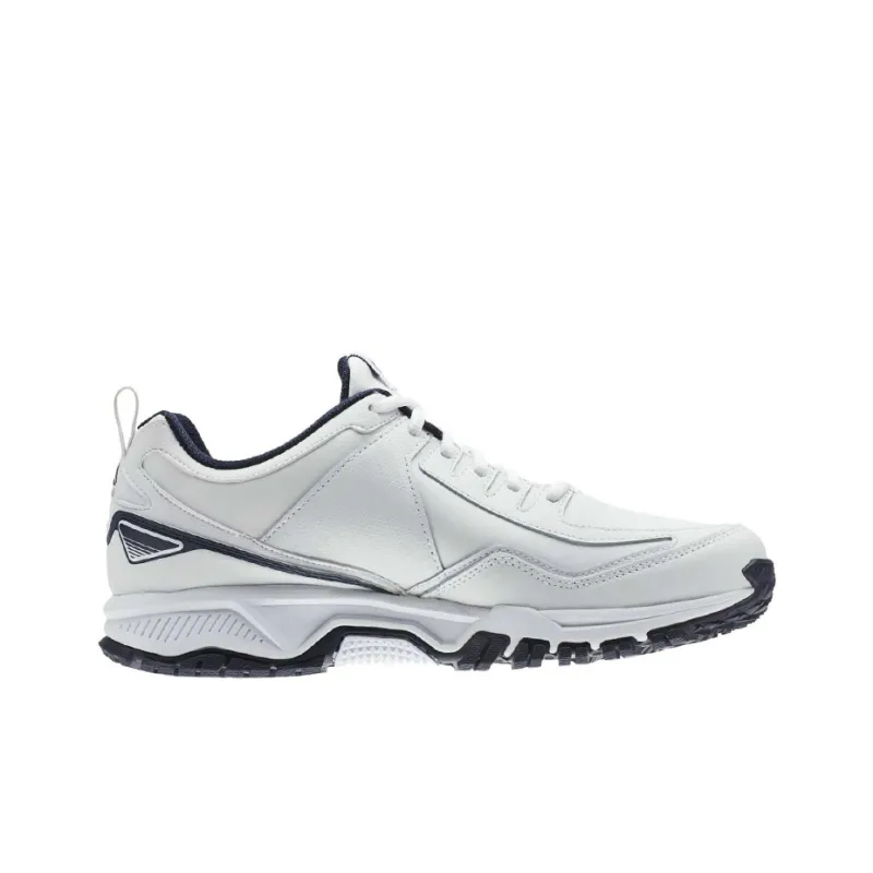 Reebok Ridgerider Leather Wear-Resistant Low-Top Running Shoes Men's White Blue 4E-Width-1