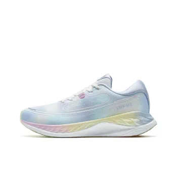 XTEP Race 360 1.0 Running Shoes Women's Low Top Sail White/Dusk Blue/Pink/Yellow