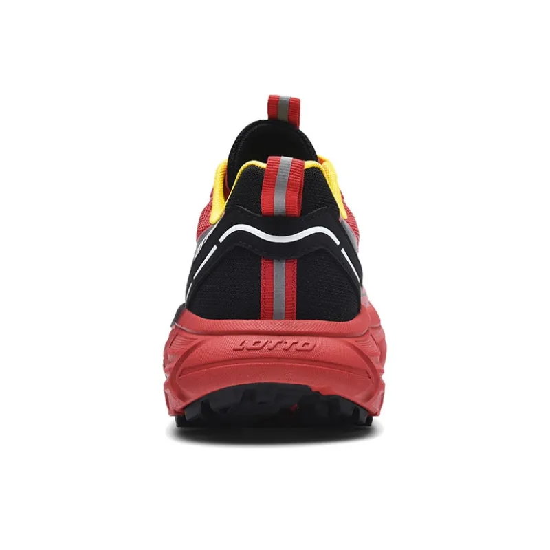 LOTTO Anti-Slip Wear-Resistant Breathable Lightweight Low-Top Trekking Shoes Men's Red Black-5
