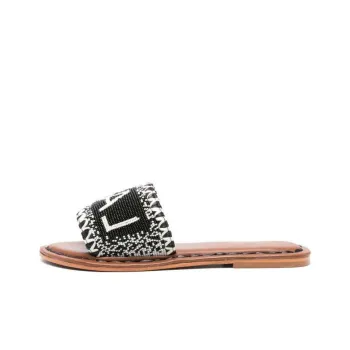 De Siena Slip Resistant Abrasion Resistant Slide Slippers Women's Black