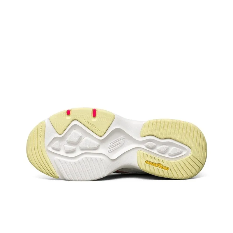 Skechers D'Lites 4.0 Chunky Sneakers Women's Low Top White/Pink/Yellow-4
