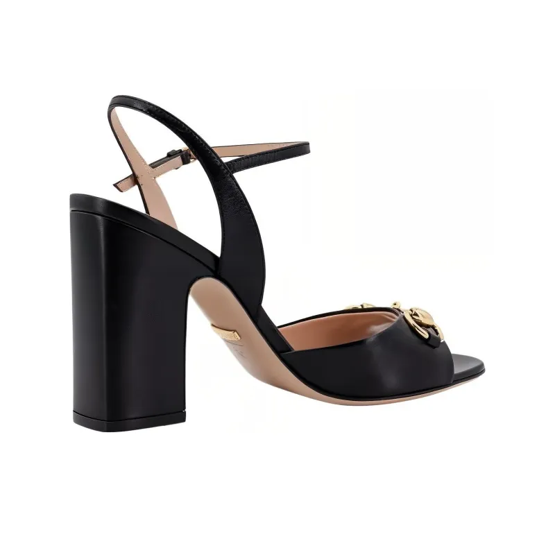 GUCCI One Strap Sandals Women's Black-4