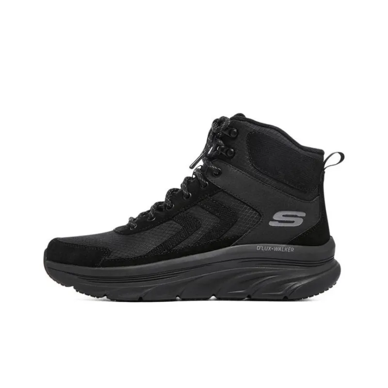 Skechers D'Lux Walker Cushioning Slip Resistant And Abrasion Resistant High Top Casual Shoes Men's Black-0