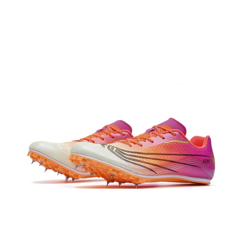ATAY Anti Slip Wear Resistant Low Top Running Shoes Unisex Dazzling Color Fluorescent Orange-2