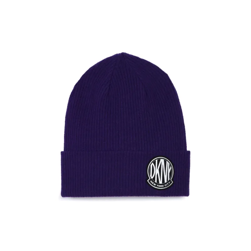 DKNY Logo patch Knitted Beanie-0