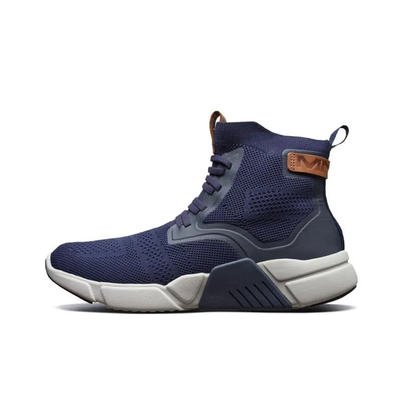 Skechers MARK NASONBlock Cushioning Anti-Slip And Wear-Resistant High-Top Sports Casual Shoes Navy-0