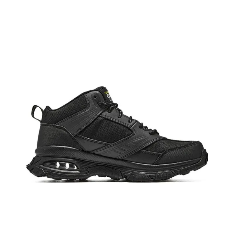 Skechers SKECH-AIR Envoy Cushioning Rebound Impact-Resistant High-Top Outdoor Shoes Pure Black-1