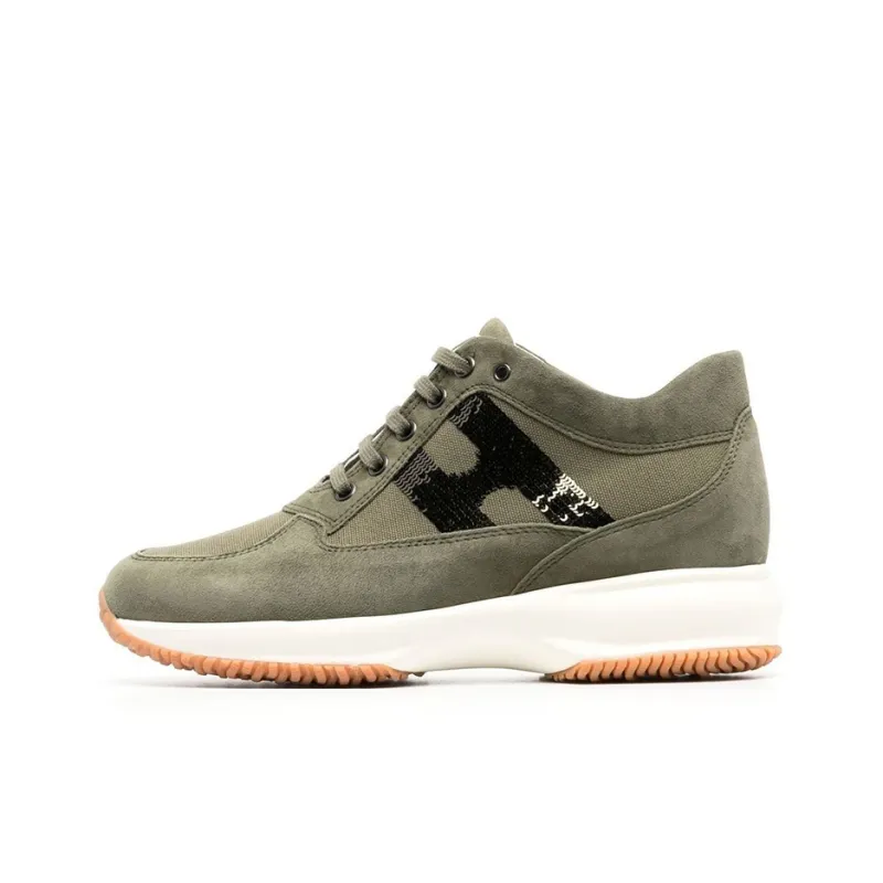 HOGAN Interactive Low-Top Sports Casual Shoes Women's Green-0