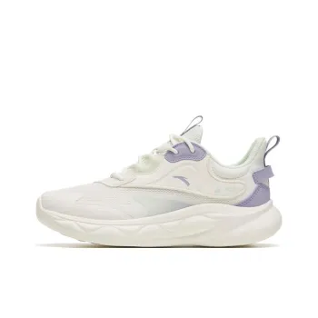 Anta Mianbomb 2 Cushioned Anti Slip And Wear Resistant Lightweight Low Top Running Shoes Women's White Purple