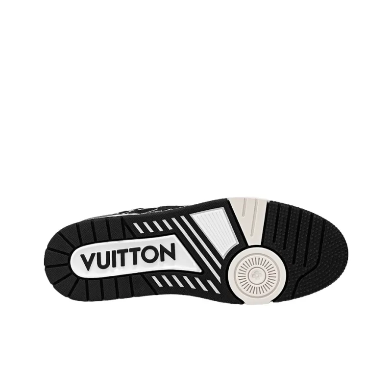 LOUIS VUITTON Trainer Black Monogram Textile-4