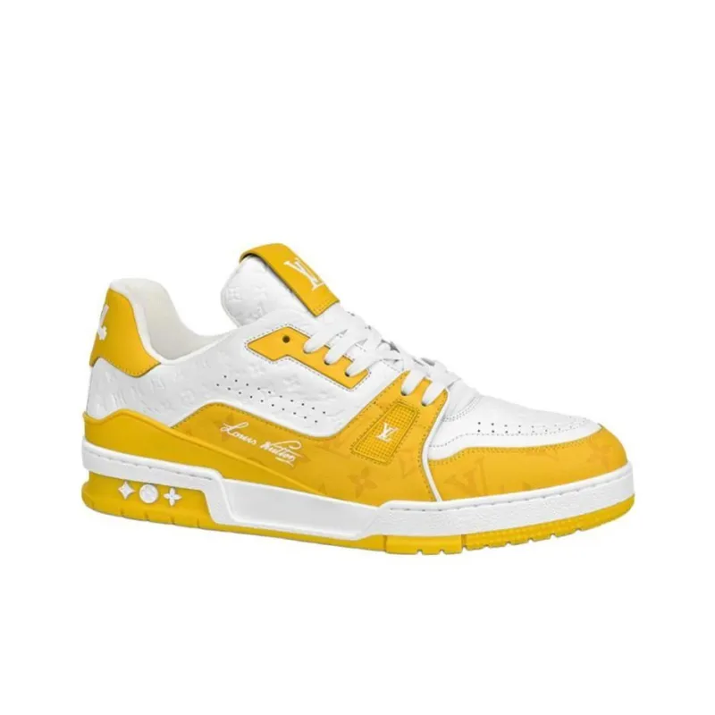 LOUIS VUITTON Lv Trainers 'White Yellow'-1