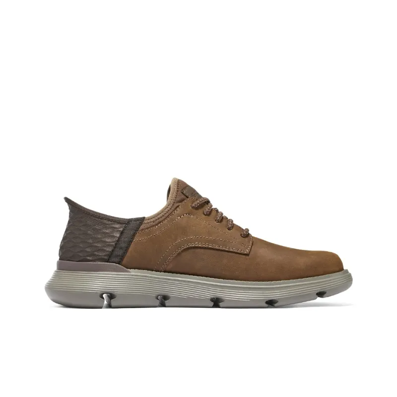Skechers Slip Ins Slip Ins Technology Cushioned Wear Resistant Support Low Top Casual Shoes Men's Brown-1