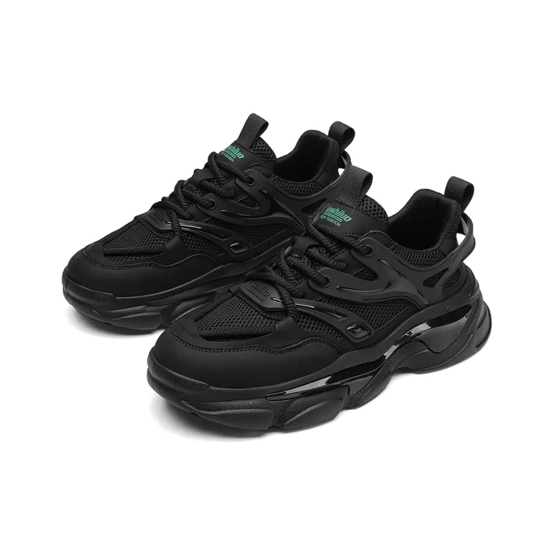 ABCIU Abrasion Resistant Breathable Height Increasing Low Top Chunky Sneakers Unisex-2