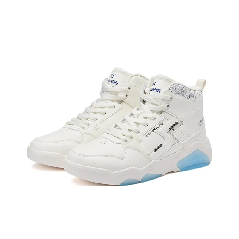 361° Xingran High-Top Skateboard Shoes Men's Feather White-2