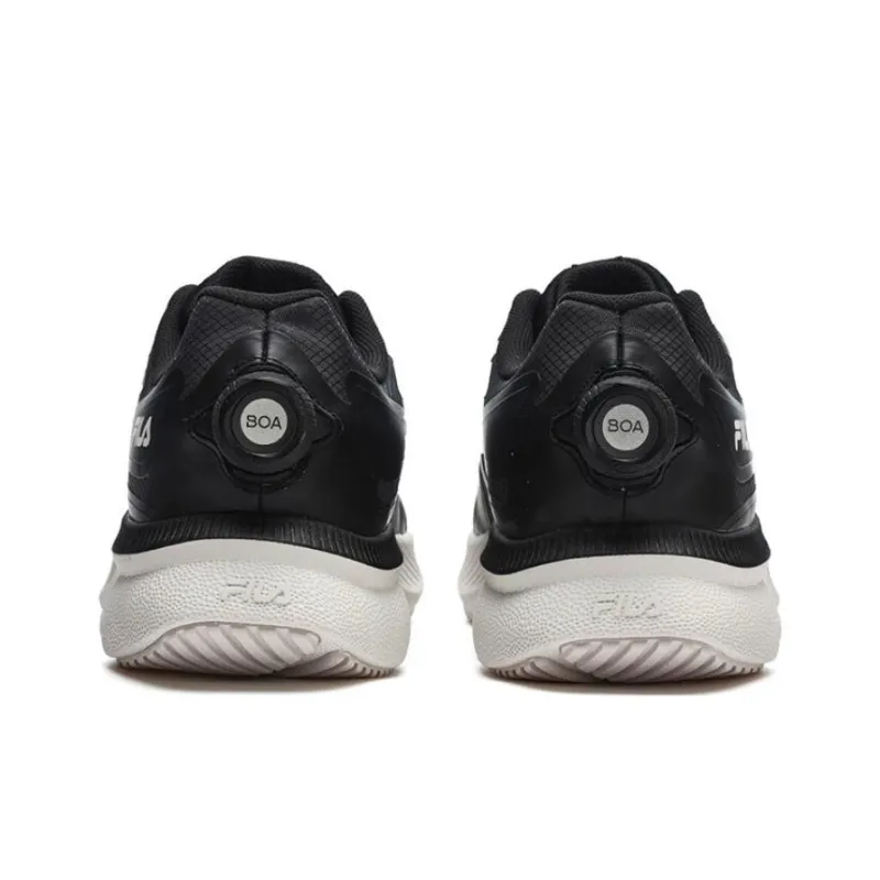 FILA Athletics Energy Cushioning Anti Slip And Wear Resistant Low Top Long Distance Running Running Shoes Men's Black-3