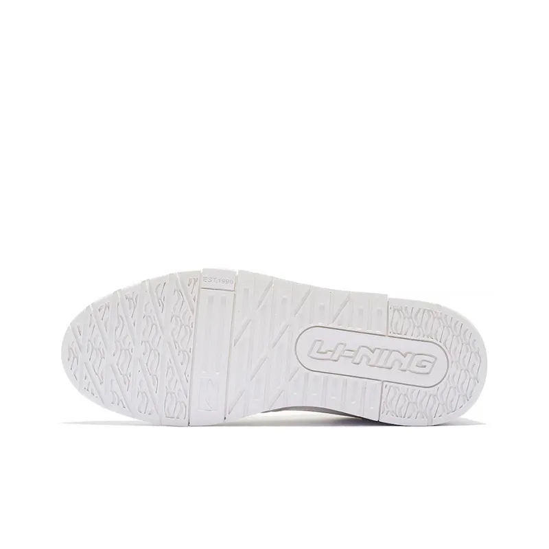 LiNing 001 BTC BTC Non slip Lightweight Low Top Skateboard Shoes Men's White-6