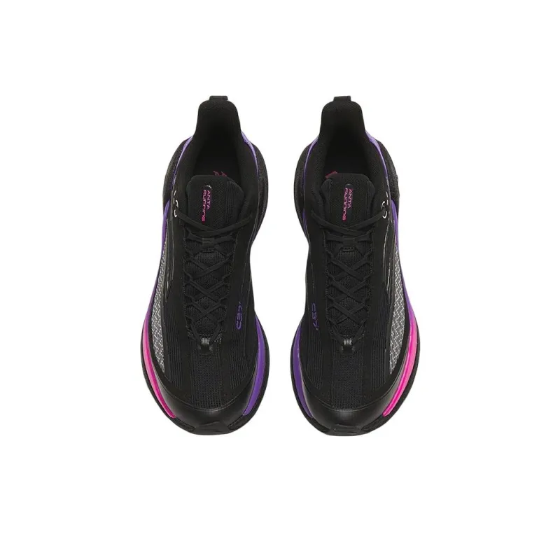 Anta C37 3.0 Anti Slip And Wear Resistant Breathable Low Top Running Shoes Men's Black Red-2