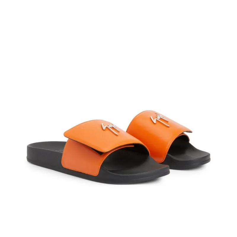 Giuseppe Zanotti/GZ Brett Slip Resistant Slide Slippers Men's Orange-1