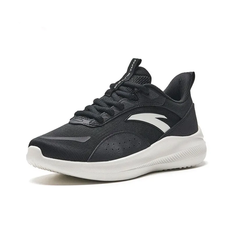Anta Walk Cushioning Anti Slip And Wear Resistant Breathable Rebound Low Top Casual Running Shoes Women's Black-1