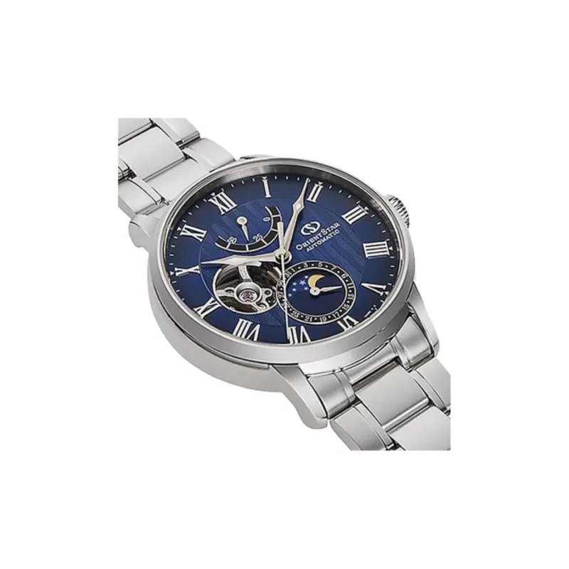 ORIENT Automatic/Manual Mechanical Movement Stainless Steel Strap Watch Unisex Blue Dial-3