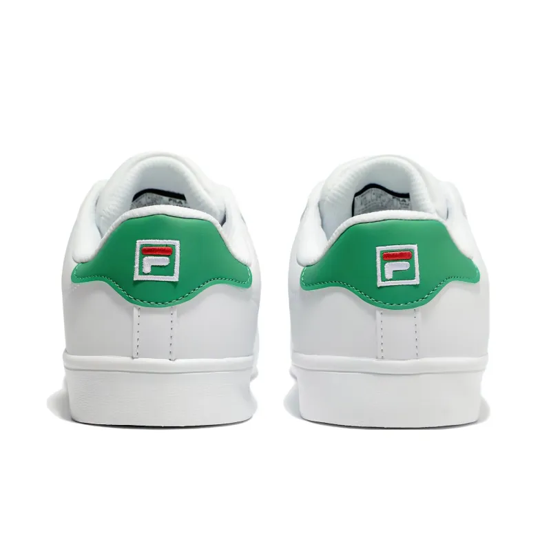 FILA Court Deluxe Wear resistant And Lightweight Low Top Skateboard Shoes Unisex White Green Korean Style-3