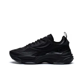 LiNing CF Cushioning Anti Slip And Wear Resistant Low Top Sports Casual Shoes Men's Black