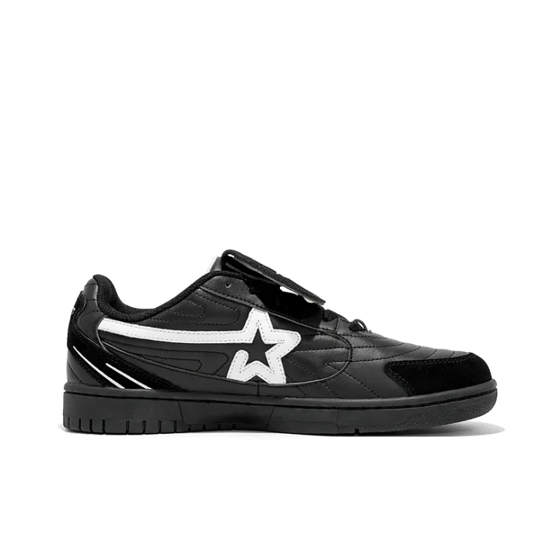RIPSTAR SOCCER Trainer Abrasion Resistant Slip Resistant Low Top Skateboard Shoes Unisex Black-1