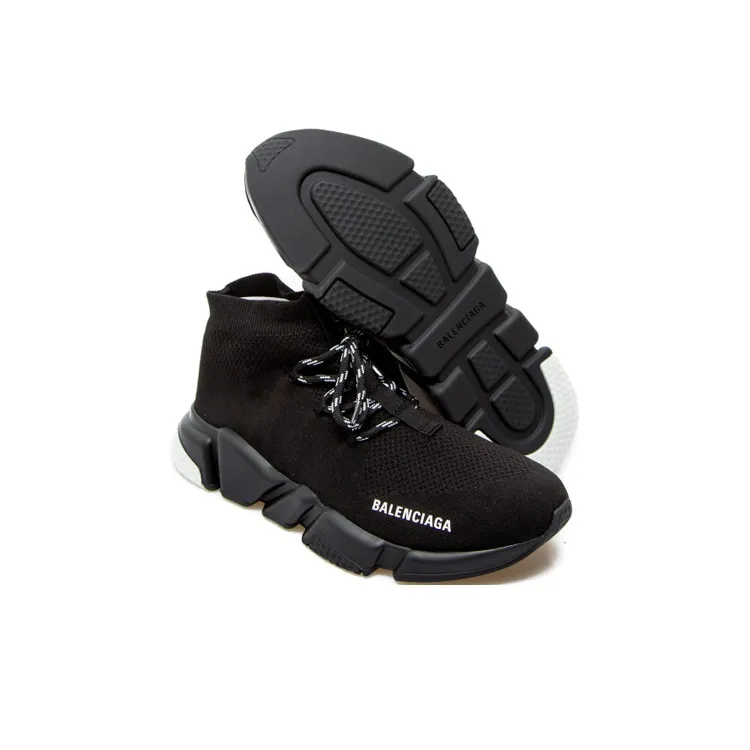 Balenciaga Speed Trainer Lace-Up 'Black White'-3