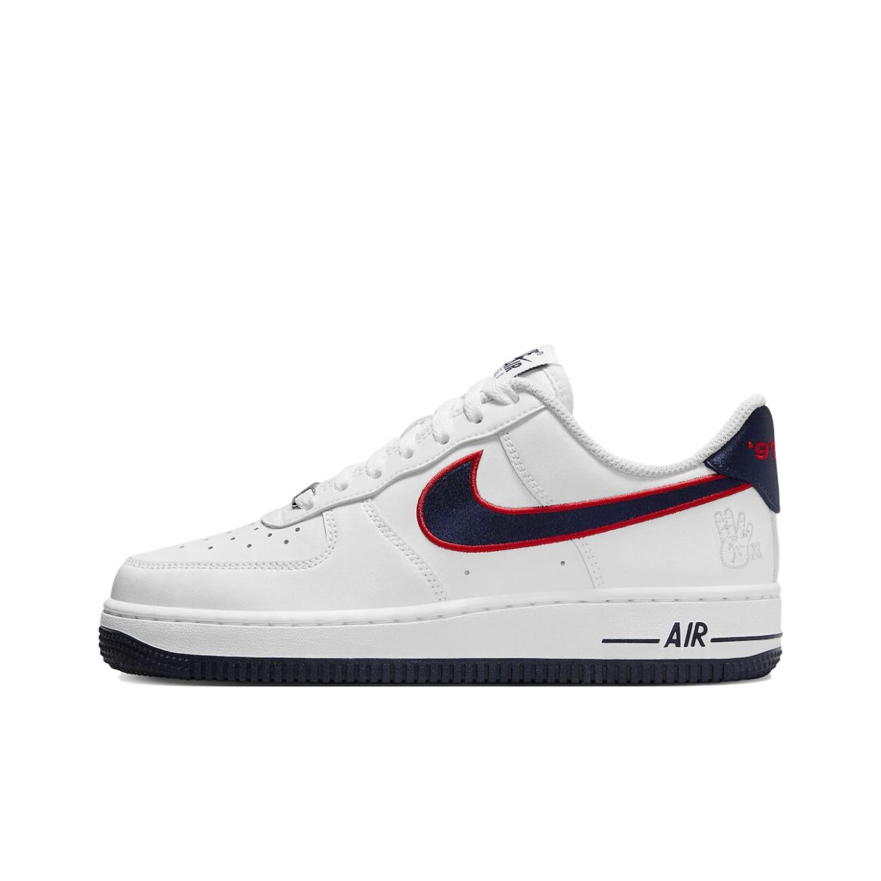 Air force 1 womens white red blue hotsell