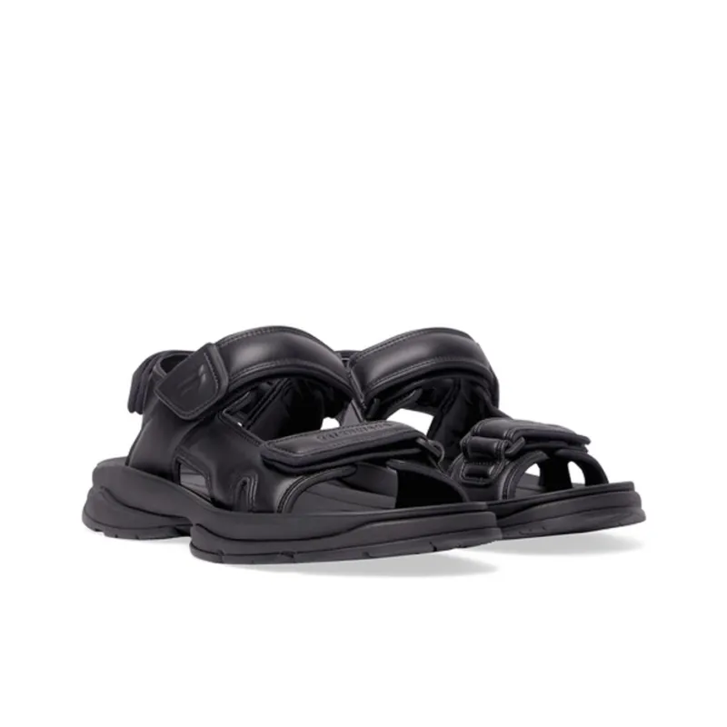 Balenciaga Tourist Sandals 'Black Technical Material'-2