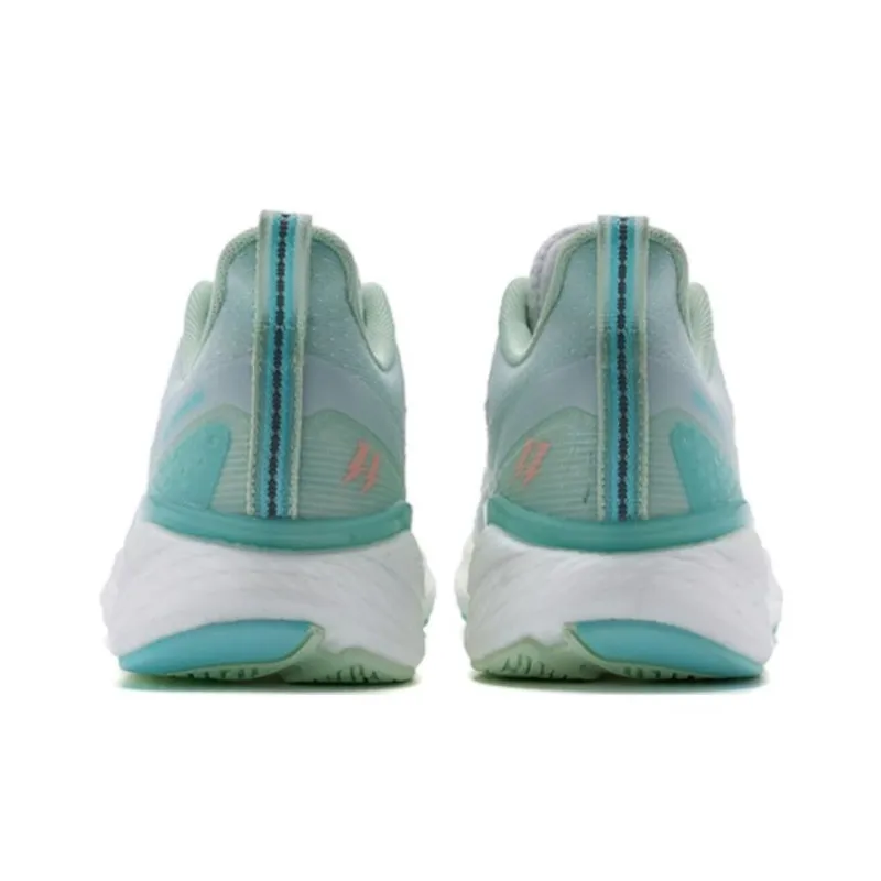 QIAODAN Popularity 11 Durable Breathable Low-Top Running Shoes Women's Lime Green Tranquil Blue-4