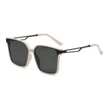 Milk Tea Frame with Black Gray Lens