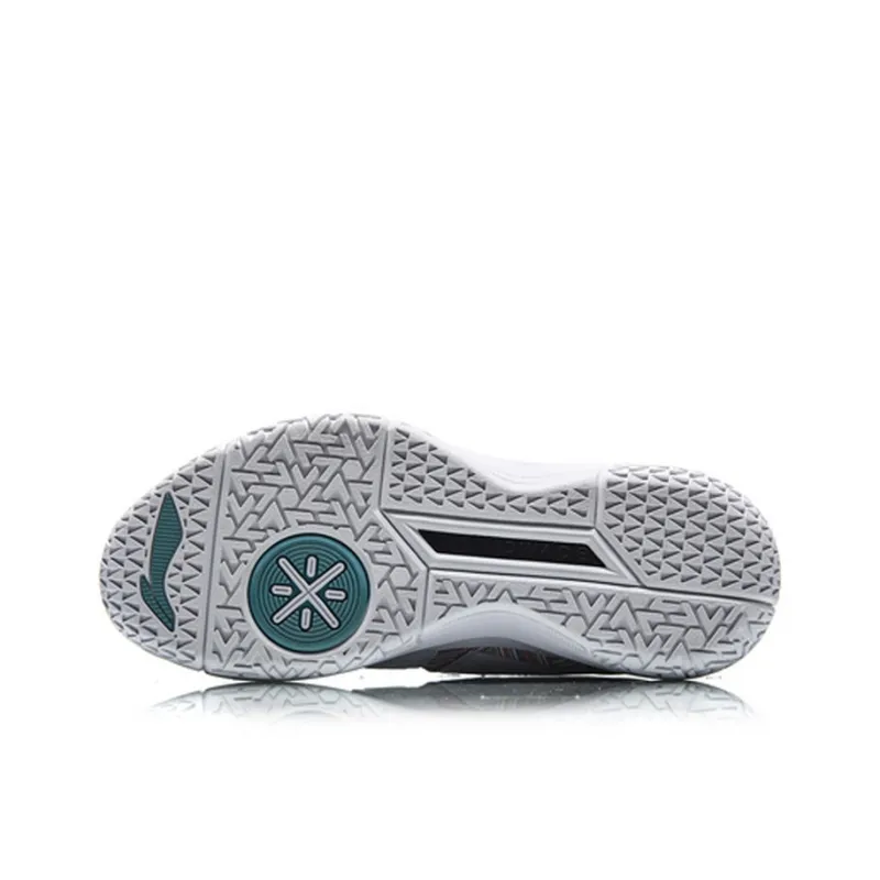 LiNing Speedy Rain Cushioning, Slip Resistant, And Abrasion Resistant Low Top Basketball Shoes Gray Red-4