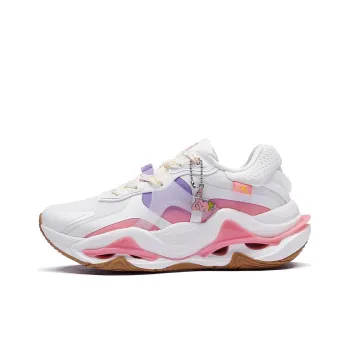361° Vortex Anti-Slip Wear-Resistant Low-Top Running Shoes Women's White Pink Purple