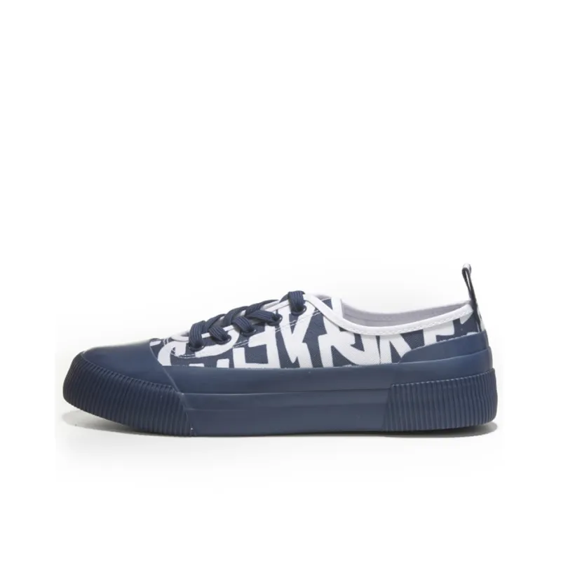 AIGLE Rubber Wear-Resistant Low-Top Skateboard Shoes Women's Blue White-0
