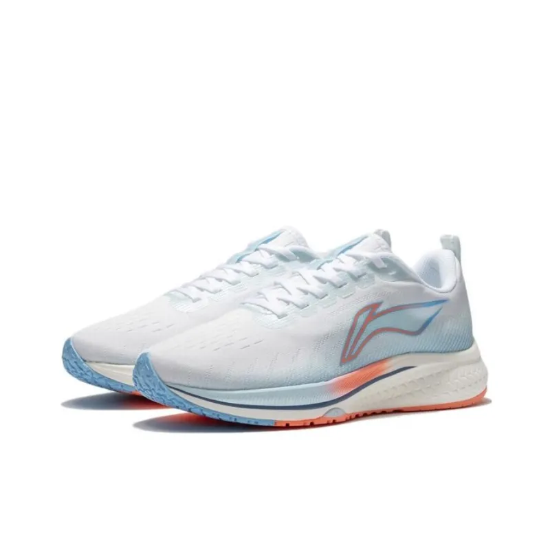 LiNing Red Hare 5 Durable Breathable Low Top Running Shoes Women's White Blue-2
