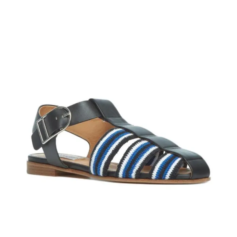 GABRIELA HEARST Calla Roman Sandals Women's Black-2