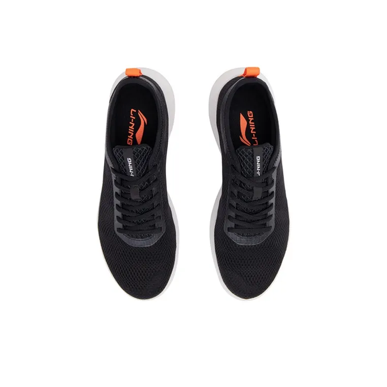 LiNing Future Run Anti Slip Wear Resistant Low Top Running Shoes Unisex Black-3
