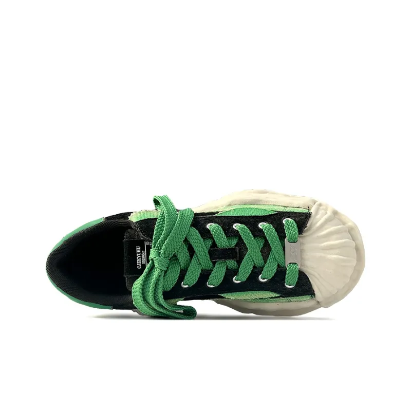 CJZKYUHU Lightweight And Breathable Low Top Skateboard Shoes Unisex Washed Green-3