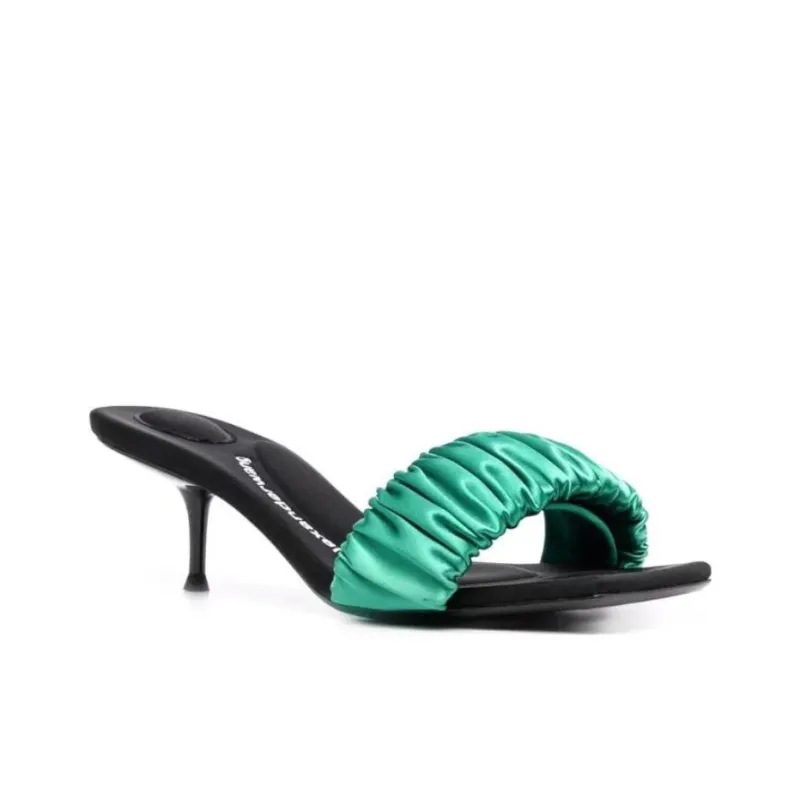 Alexander Wang Jessie Slide Slippers Women's Black Green-1