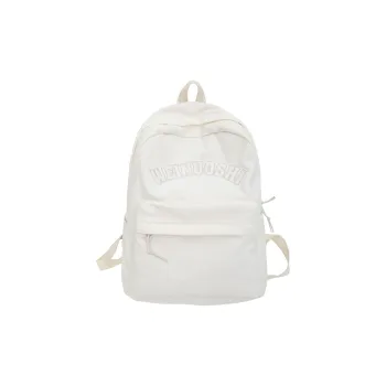 OURFUN Nylon Backpack Unisex White/Black/Orange Red/Red/Green