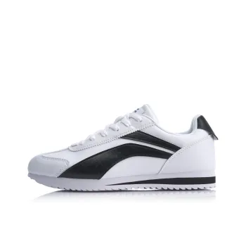 LiNing 3K Anti Slip And Wear Resistant Lightweight Low Top Sports Casual Shoes White Black