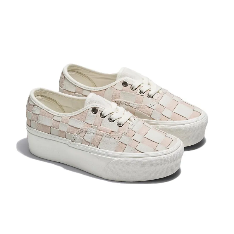 Vans Authentic Woven Check Stackform 'White Pink'-2