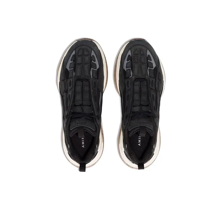 AMIRI Bone Runner Cushioned Slip-Resistant Low-Top Casual Shoes Men's Black-2