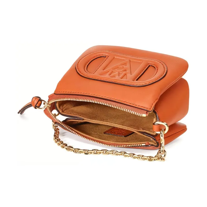 MCM Mode Travia Calfskin Leather Clutch Mini Women's Brown-3