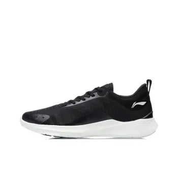 LiNing Qingyi Wear Resistant Breathable Cushioning Low Top Running Shoes Men's Black