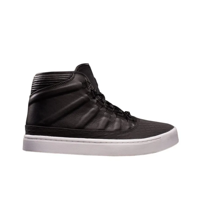 Jordan Westbrook 0 Cushioning Wear-Resistant High-Top Vintage Basketball Shoes Unisex Black White-1