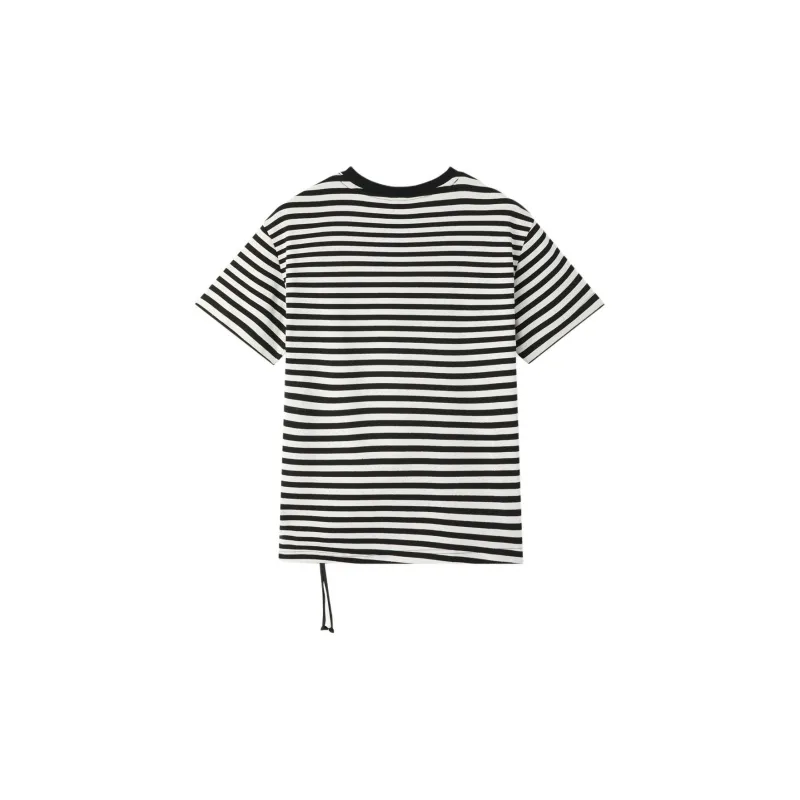 EICHITOO T Shirt Women's Raw White Stripes-1