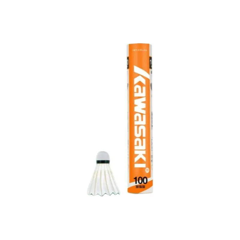 Kawasaki 3 Section Shuttlecock 12 Pack Goose Feather Training Shuttlecocks-0